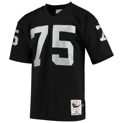 Men's Las Vegas Raiders 1983 Howie Long Black Throwback Retired Player Jersey 02