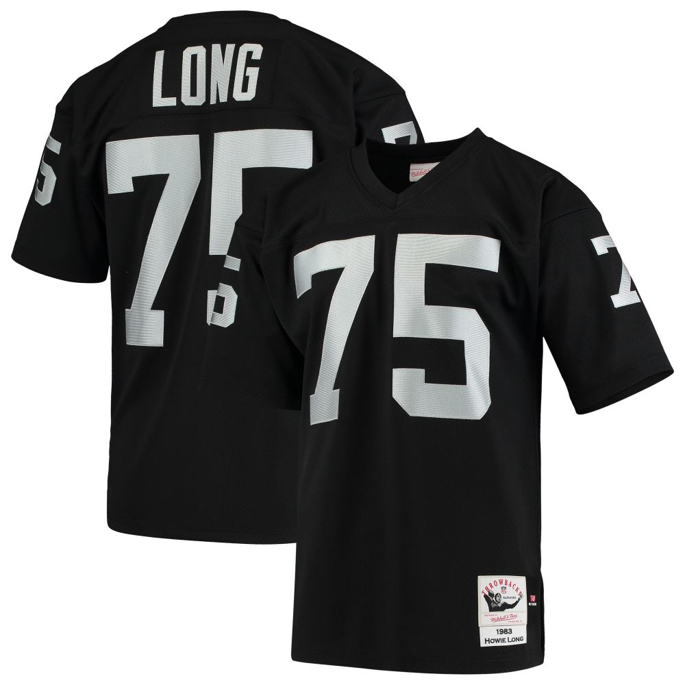 Men's Las Vegas Raiders 1983 Howie Long Black Throwback Retired Player Jersey
