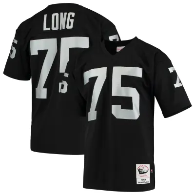 Men's Las Vegas Raiders 1983 Howie Long Black Throwback Retired Player Jersey 01