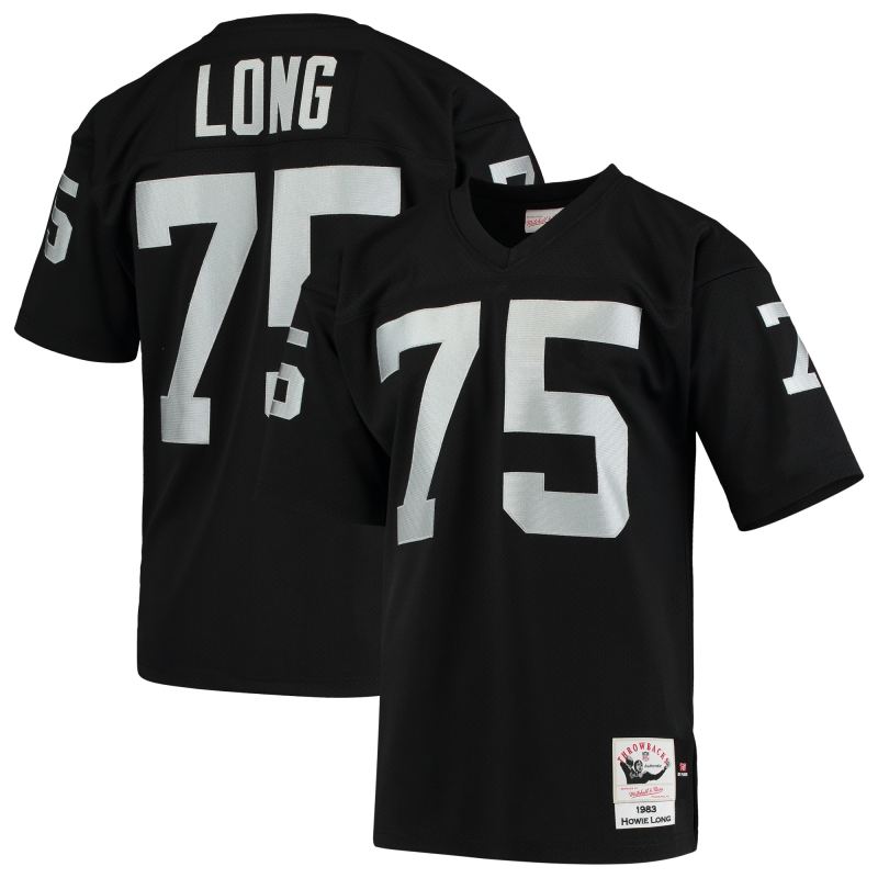 Men's Las Vegas Raiders 1983 Howie Long Black Throwback Retired Player Jersey