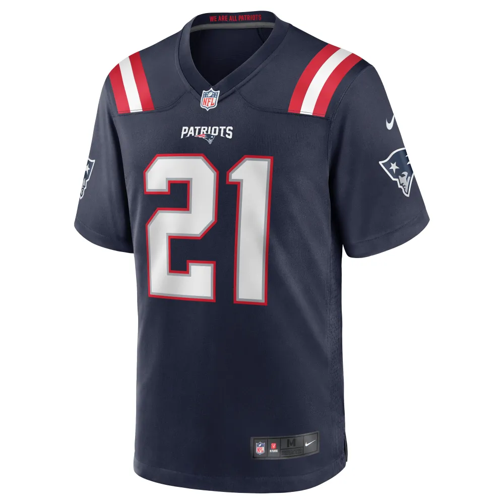 Men's New England Patriots Adrian Phillips Navy Game Jersey