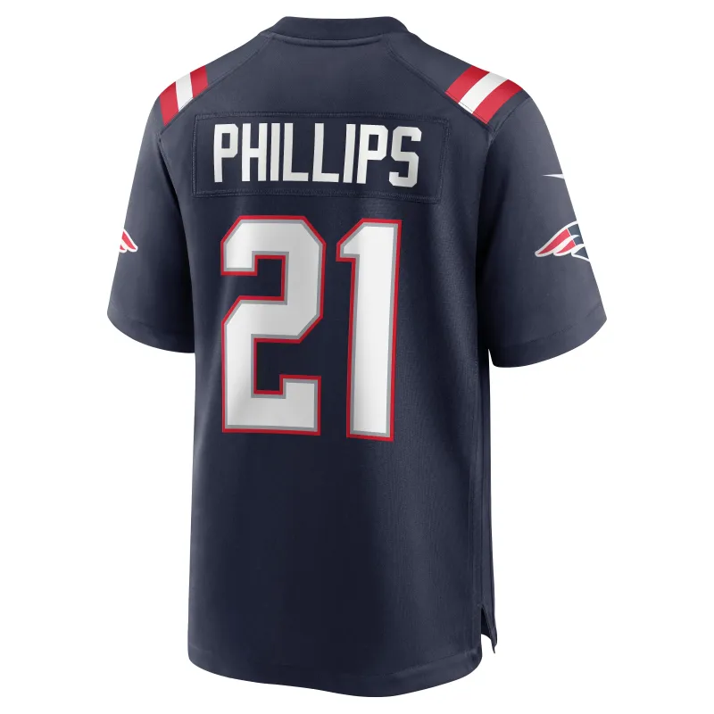 Men's New England Patriots Adrian Phillips Navy Game Jersey