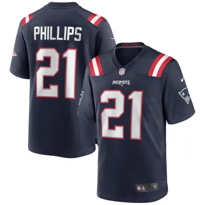 Men's New England Patriots Adrian Phillips Navy Game Jersey 01