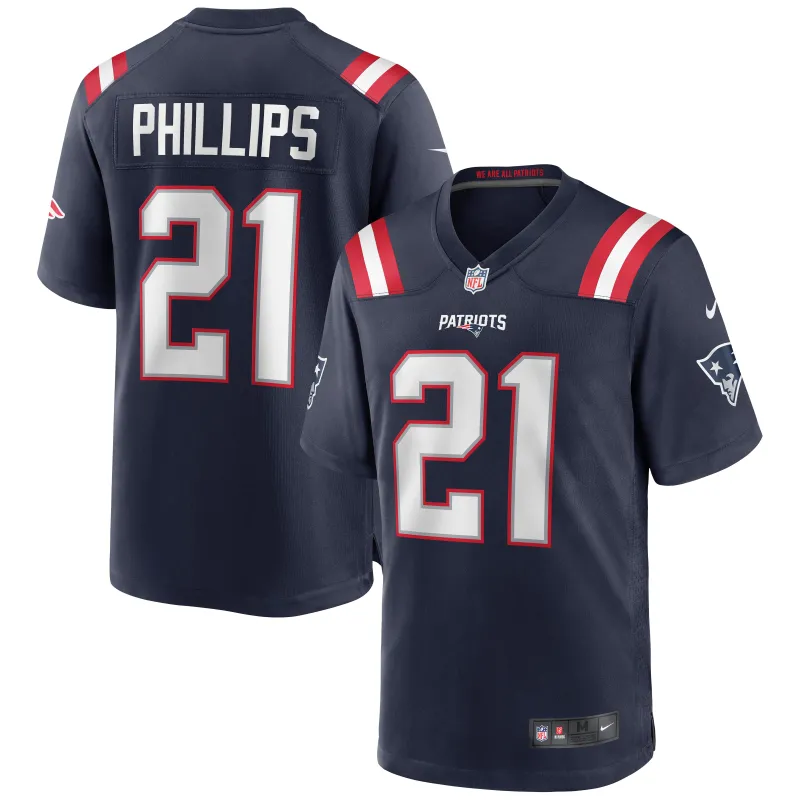 Men's New England Patriots Adrian Phillips Navy Game Jersey