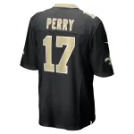 Men's New Orleans Saints A.T. Perry Black Team Game Jersey