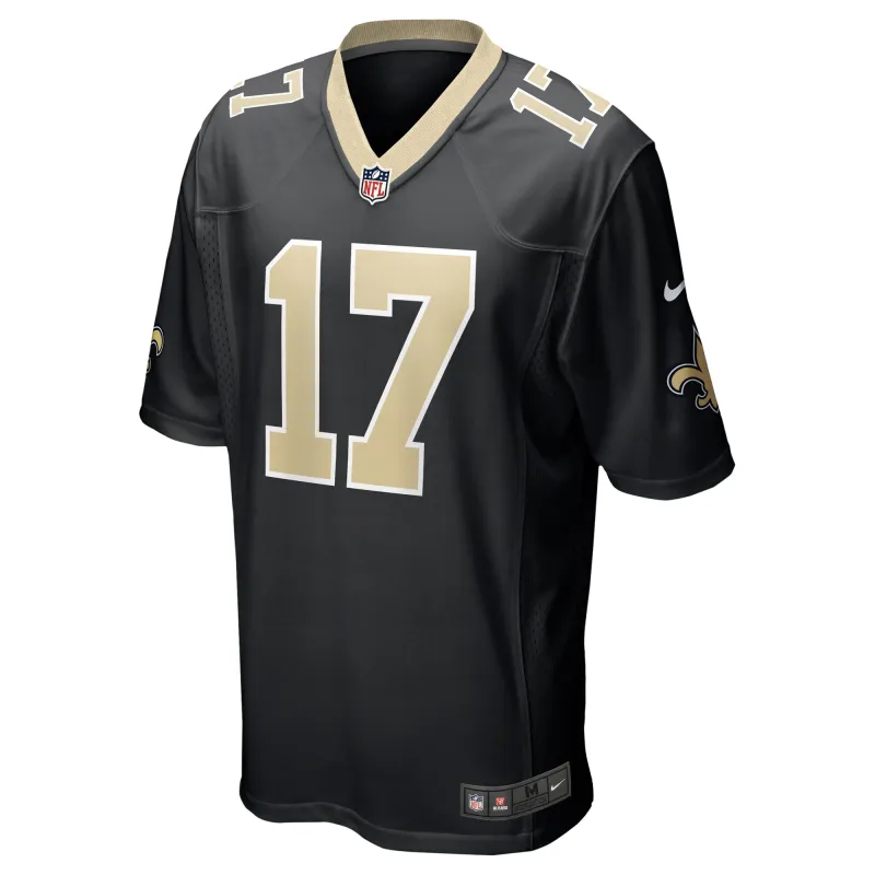 Men's New Orleans Saints A.T. Perry Black Team Game Jersey