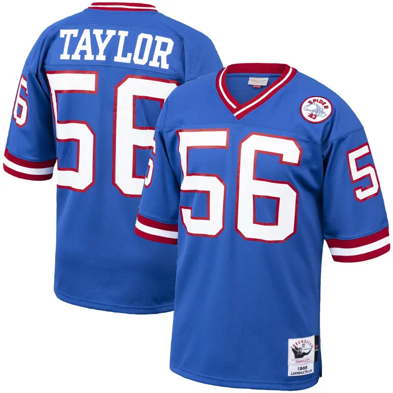 Men's New York Giants 1986 Lawrence Taylor Royal Throwback Retired Player Jersey