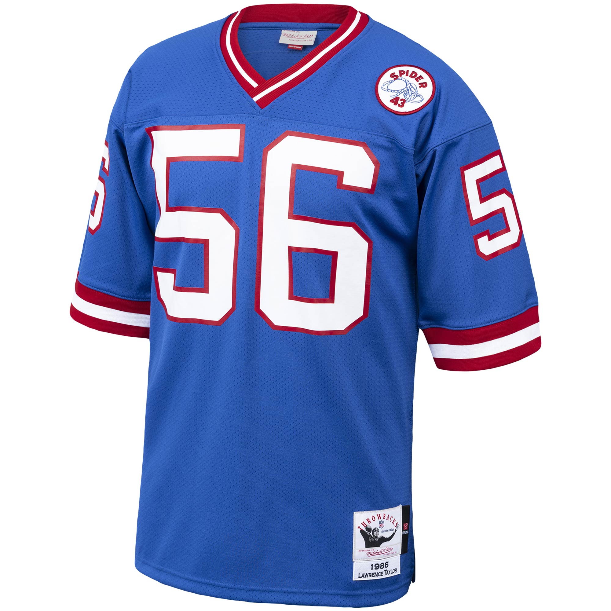 Men's New York Giants 1986 Lawrence Taylor Royal Throwback Retired Player Jersey