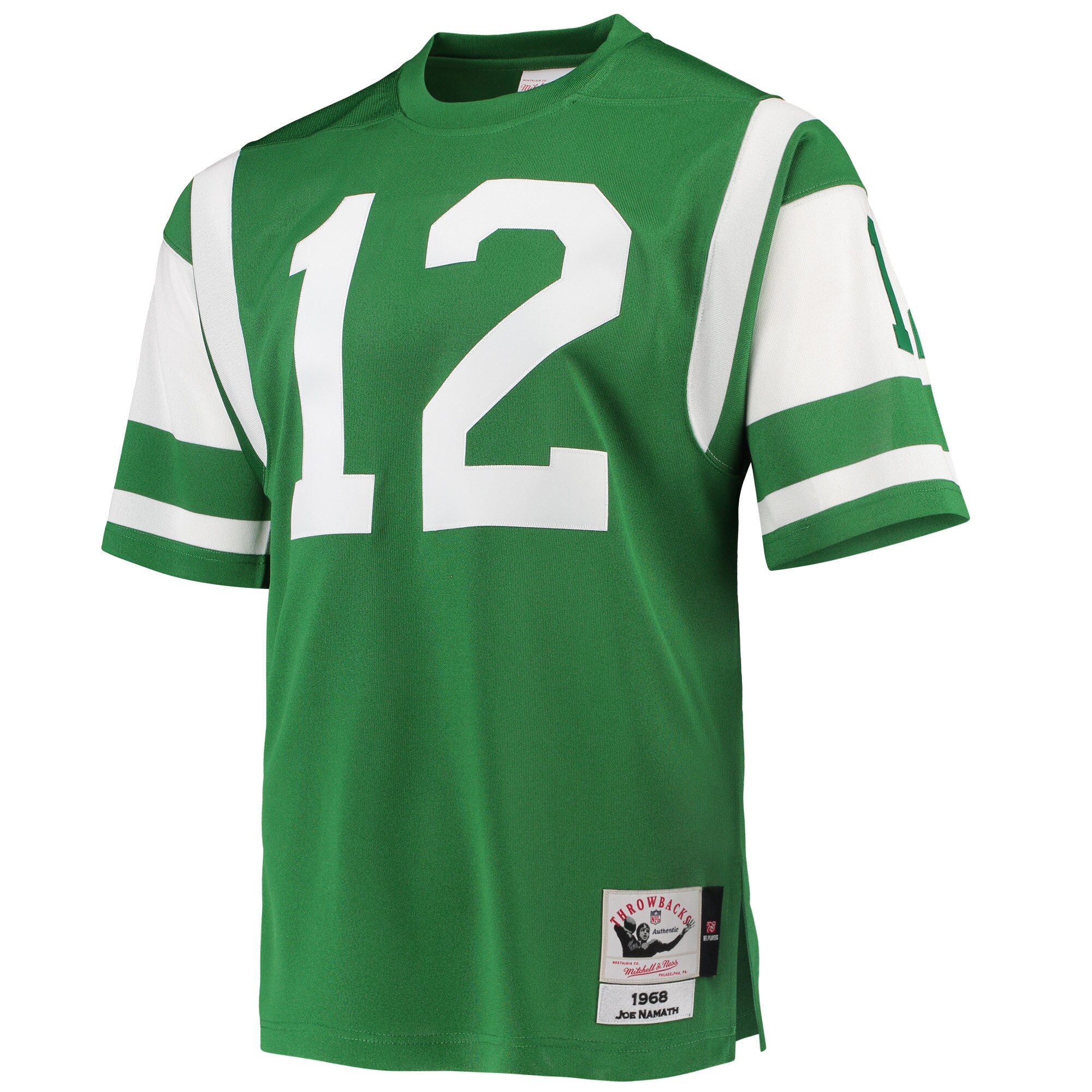 Men's New York Jets 1968 Joe Namath Green Throwback Retired Player Jersey