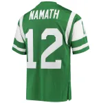 Men's New York Jets 1968 Joe Namath Green Throwback Retired Player Jersey