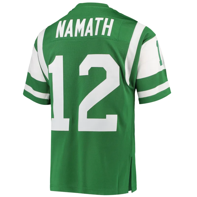Men's New York Jets 1968 Joe Namath Green Throwback Retired Player Jersey