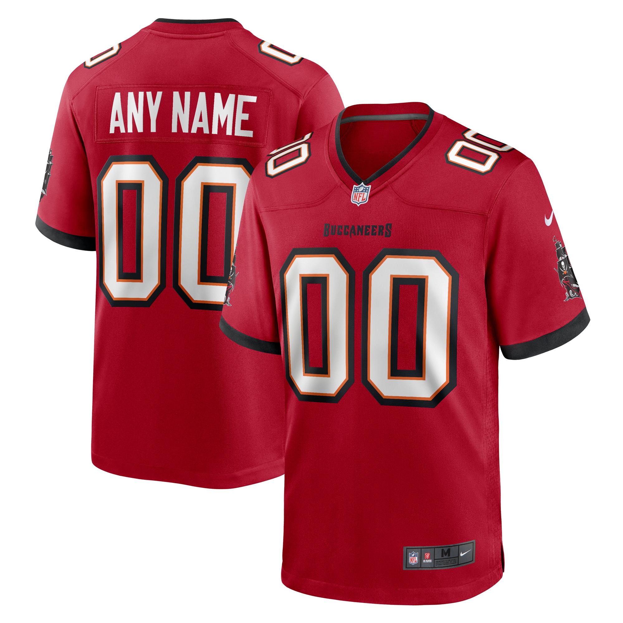 Men's Tampa Bay Buccaneers Red Custom Game Jersey