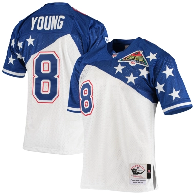 Men's San Francisco 49ers NFC Steve Young White Blue 1994 Pro Bowl Jersey 01