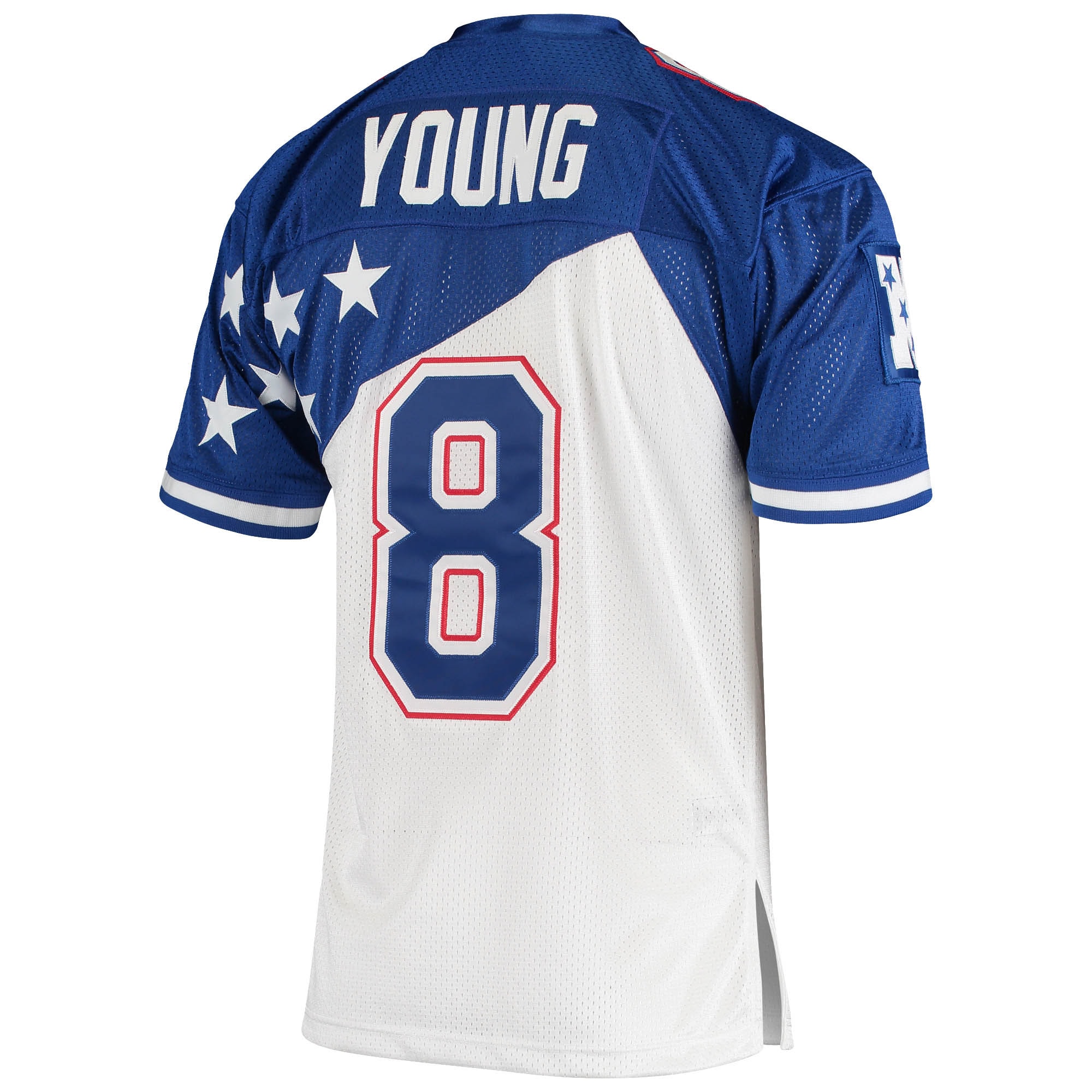Men's San Francisco 49ers NFC Steve Young White Blue 1994 Pro Bowl Jersey