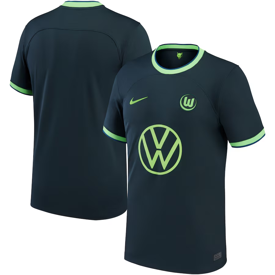 Bundesliga 22/23 VfL Wolfsburg Away Youth Soccer Jersey