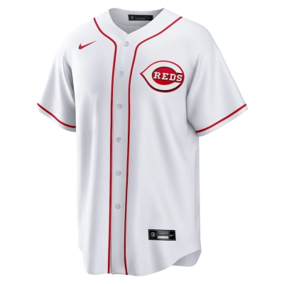 Men's Cincinnati Reds Elly De La Cruz White Home Replica Player Name Jersey 02