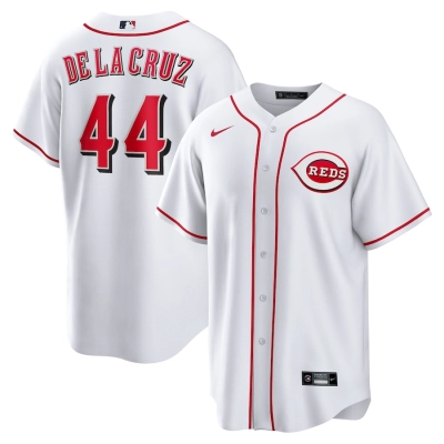 Men's Cincinnati Reds Elly De La Cruz White Home Replica Player Name Jersey 01