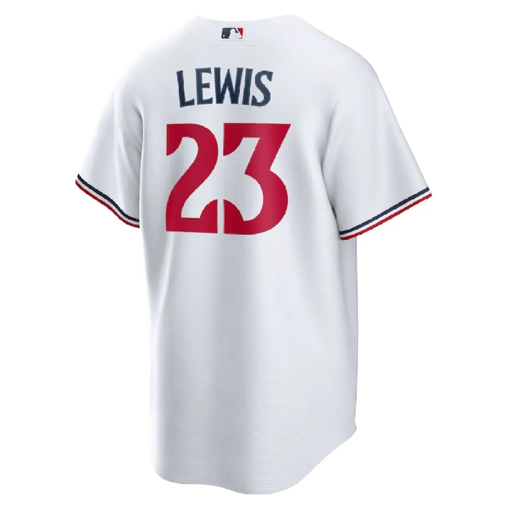 Men's Minnesota Twins Royce Lewis White Home Replica Player Name Jersey