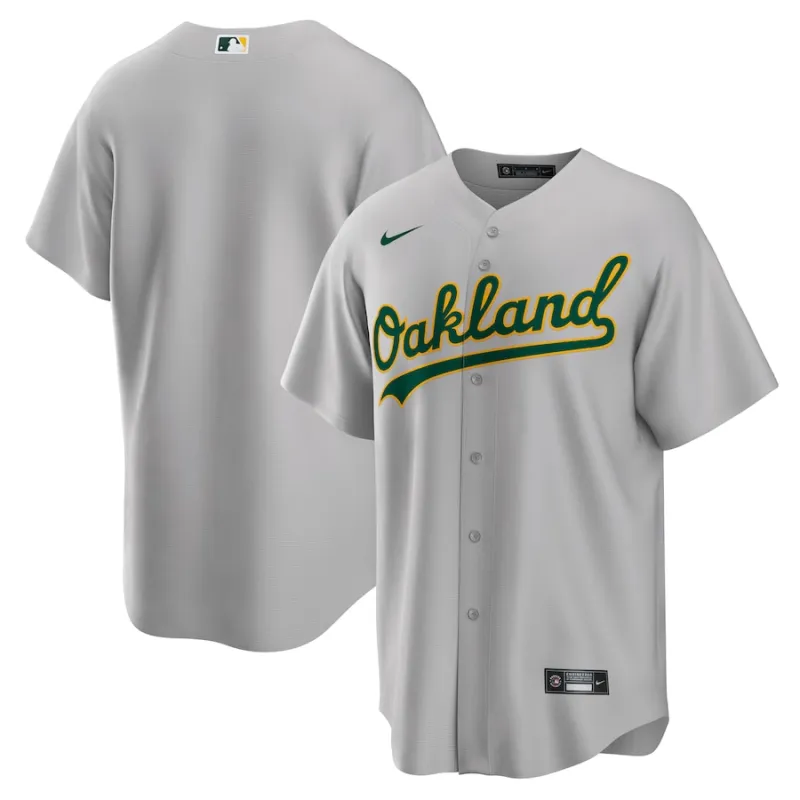 Men's Oakland Athletics Gray Road Replica Team Jersey