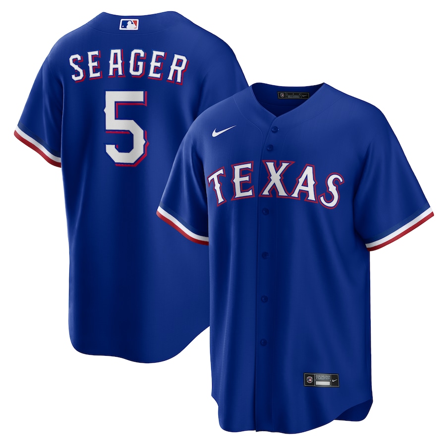 Men's Texas Rangers Corey Seager Royal Alternate Replica Player Name Jersey 