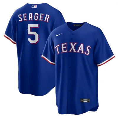 Men's Texas Rangers Corey Seager Royal Alternate Replica Player Name Jersey  01