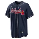 Men's Atlanta Braves Ronald Acuna Jr. Navy Alternate Replica Player Name Jersey