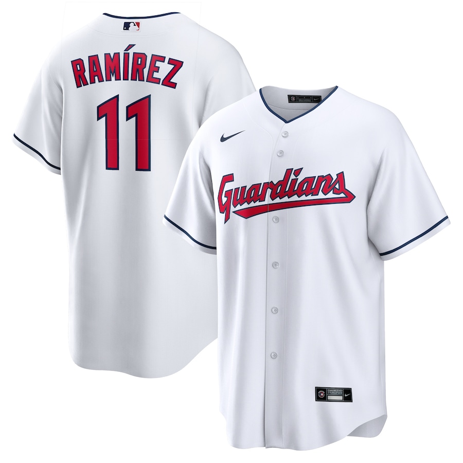 Men's Cleveland Guardians José Ramírez White Home Replica Player Name Jersey 