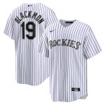 Men's Colorado Rockies Charlie Blackmon White Home Replica Player Name Jersey