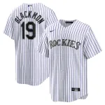 Men's Colorado Rockies Charlie Blackmon White Home Replica Player Name Jersey