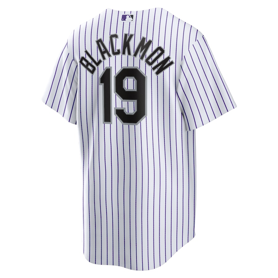 Men's Colorado Rockies Charlie Blackmon White Home Replica Player Name Jersey