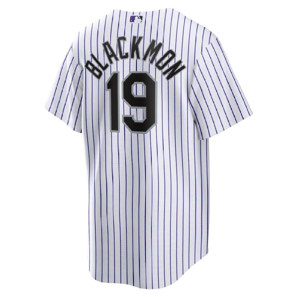 Men's Colorado Rockies Charlie Blackmon White Home Replica Player Name Jersey