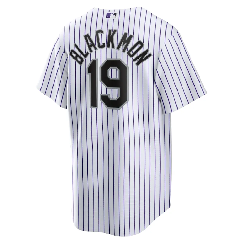 Men's Colorado Rockies Charlie Blackmon White Home Replica Player Name Jersey