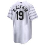 Men's Colorado Rockies Charlie Blackmon White Home Replica Player Name Jersey