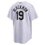 Men's Colorado Rockies Charlie Blackmon White Home Replica Player Name Jersey