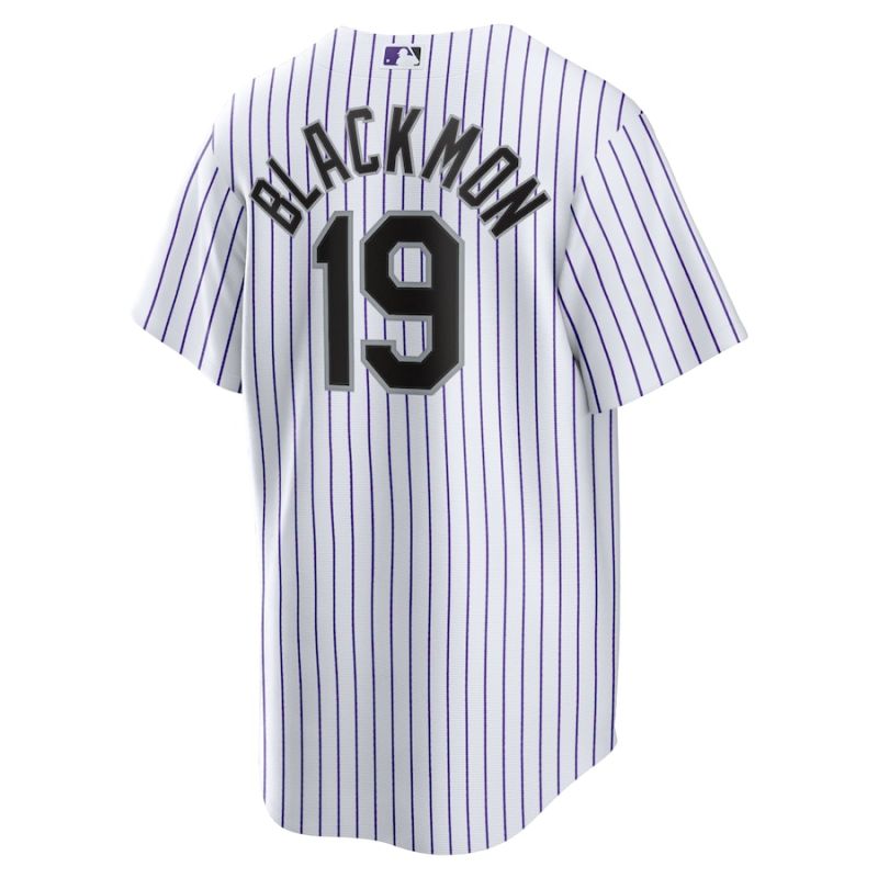 Men's Colorado Rockies Charlie Blackmon White Home Replica Player Name Jersey