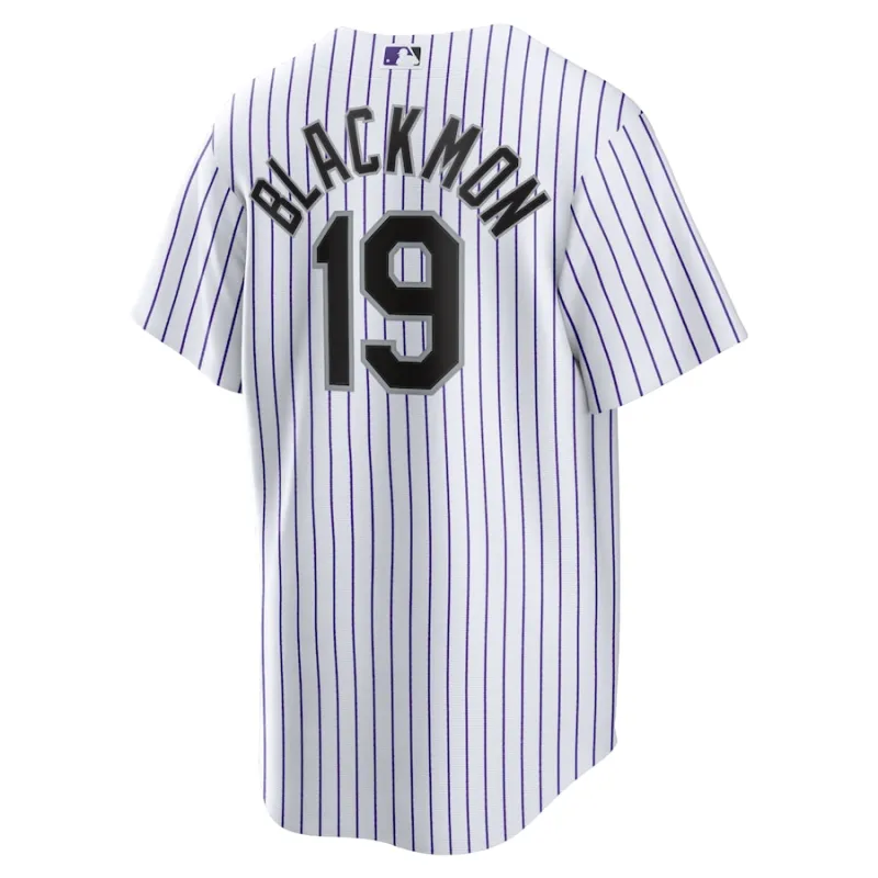 Men's Colorado Rockies Charlie Blackmon White Home Replica Player Name Jersey