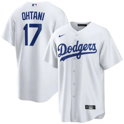 Men's Los Angeles Dodgers Shohei Ohtani White Home Replica Player Name Jersey 01