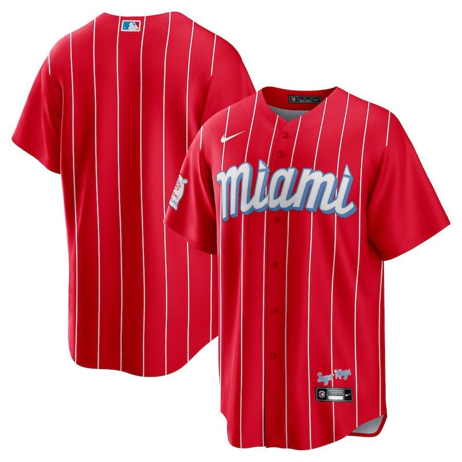 Men's Miami Marlins Red City Connect Replica Team Jersey