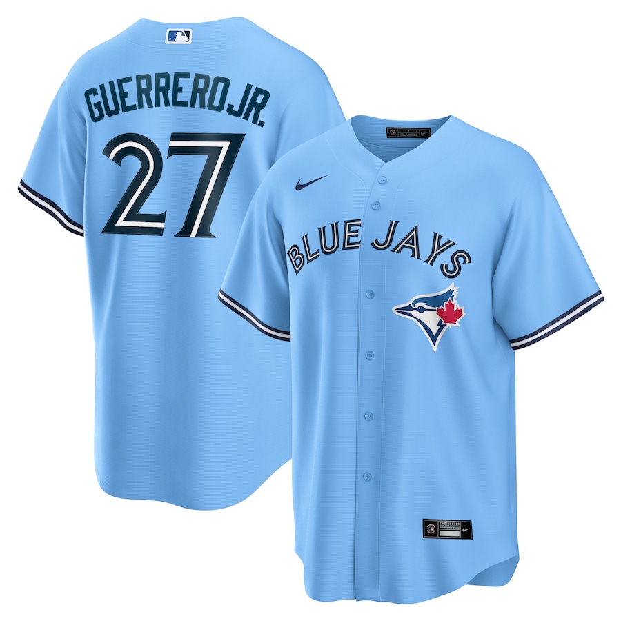 Men's Toronto Blue Jays Vladimir Guerrero Jr. Powder Blue Alternate Replica Player Name Jersey