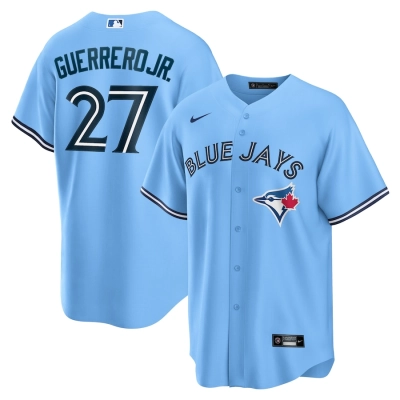 Men's Toronto Blue Jays Vladimir Guerrero Jr. Powder Blue Alternate Replica Player Name Jersey 01