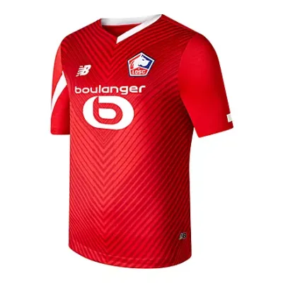 Ligue 1 23/24 LOSC Lille Home Soccer Jersey 02