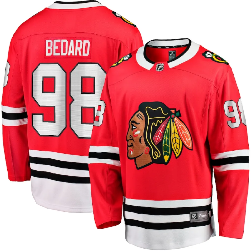 Men's Connor Bedard Chicago Blackhawks Home Breakaway Player Jersey