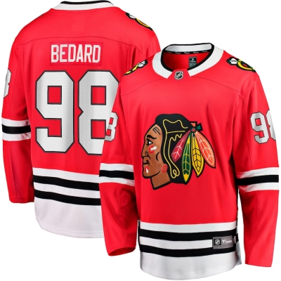 Men's Connor Bedard Chicago Blackhawks Home Breakaway Player Jersey 01