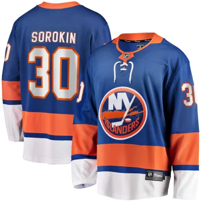 Men's Ilya Sorokin New York Islanders Home Breakaway Player Jersey 01