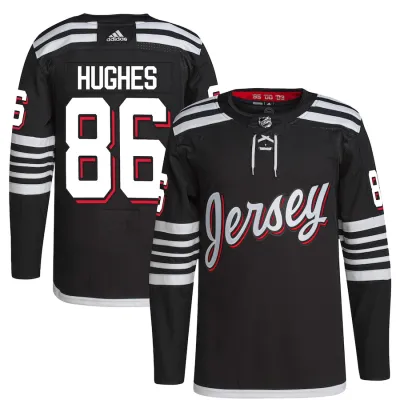 Men's Jack Hughes New Jersey Devils Alternate Primegreen Player Jersey 01