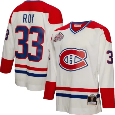 Men's Patrick Roy Montreal Canadiens 1992/93 Blue Line Player Jersey  01