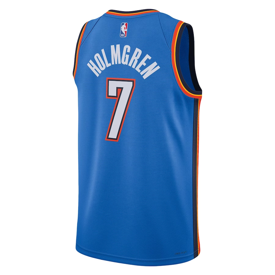 Chet Holmgren Oklahoma City Thunder Unisex 2022 NBA Draft First Round Pick Player Swingman Jersey Icon Edition Blue