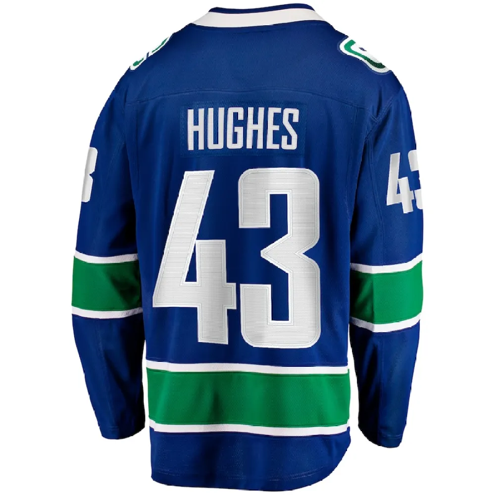 Men's Quinn Hughes Vancouver Canucks Home Breakaway Jersey