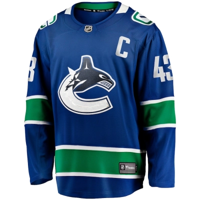 Men's Quinn Hughes Vancouver Canucks Home Breakaway Jersey 02