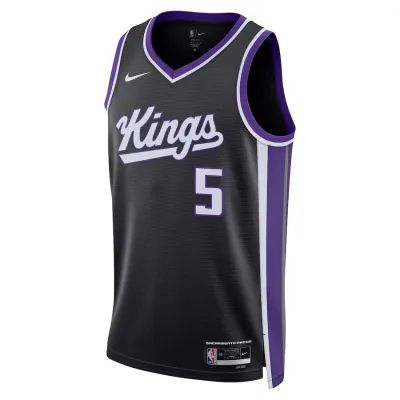 De'Aaron Fox Sacramento Kings Unisex Swingman Jersey Icon Edition Black 02